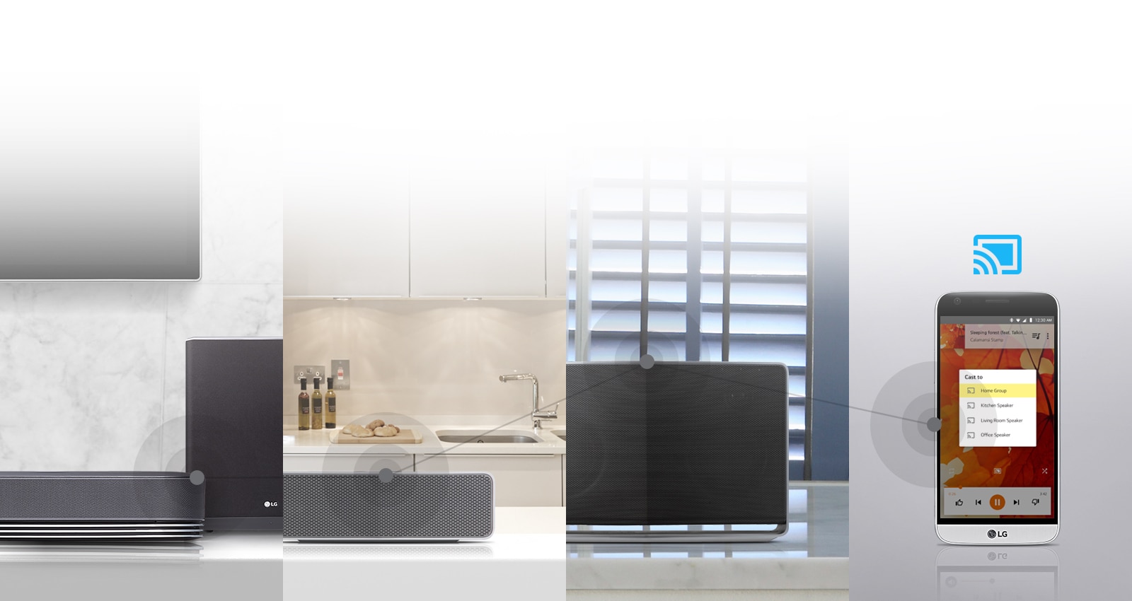 Musikkia koko talossa Chromecast audion avulla<br>1